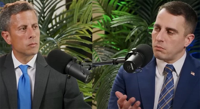 Saifedeam Ammous junto a Anthony Pompliano en el podcast The Bitcoin Standard.