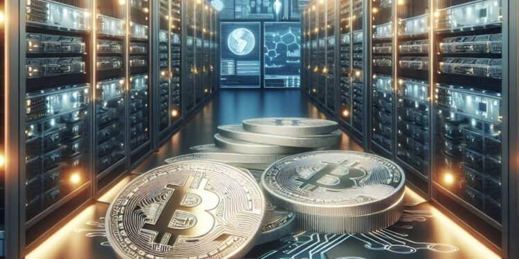 Una granja industrial de minería de Bitcoin.