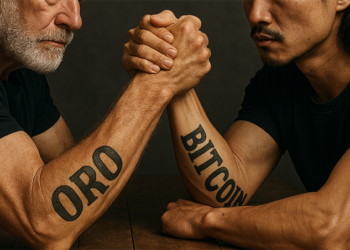 Bitcoin y el oro enfrentados en las manos de Peter Schiff y Willy Woo.