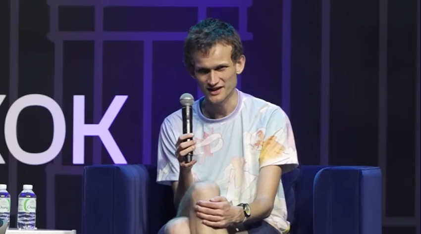 Buterin en una conferencia sobre Ethereum.