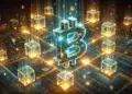 Bloques de la red Bitcoin siendo procesados.