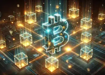 Bloques de la red Bitcoin siendo procesados.