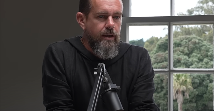 Jack Dorsey durante una entrevista transmitida en el canal Presidio Bitcoin de YouTube.