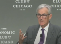 Jerome Powell, presidente de la FED ofreció un discurso en Chicago.