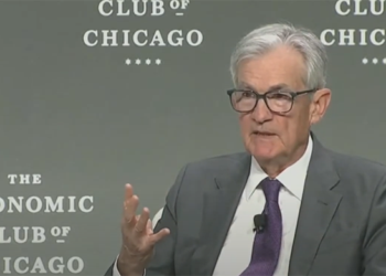 Jerome Powell, presidente de la FED ofreció un discurso en Chicago.