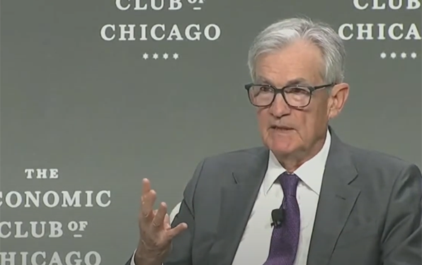 Jerome Powell, presidente de la FED ofreció un discurso en Chicago.