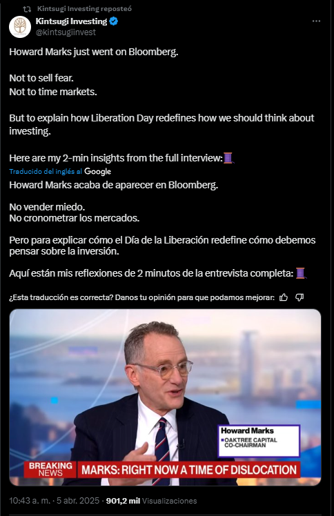 El legendario inversionista Howard Marks dice ante la crisis económica lo mej0r es no caer en pánico.