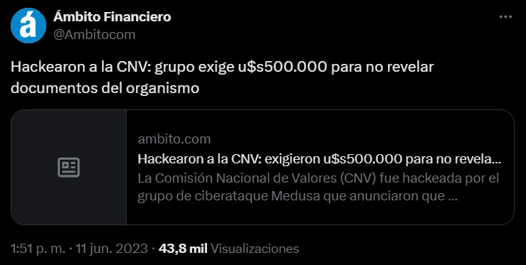 revelan hackeo a la comisión nacional de valores de argentina