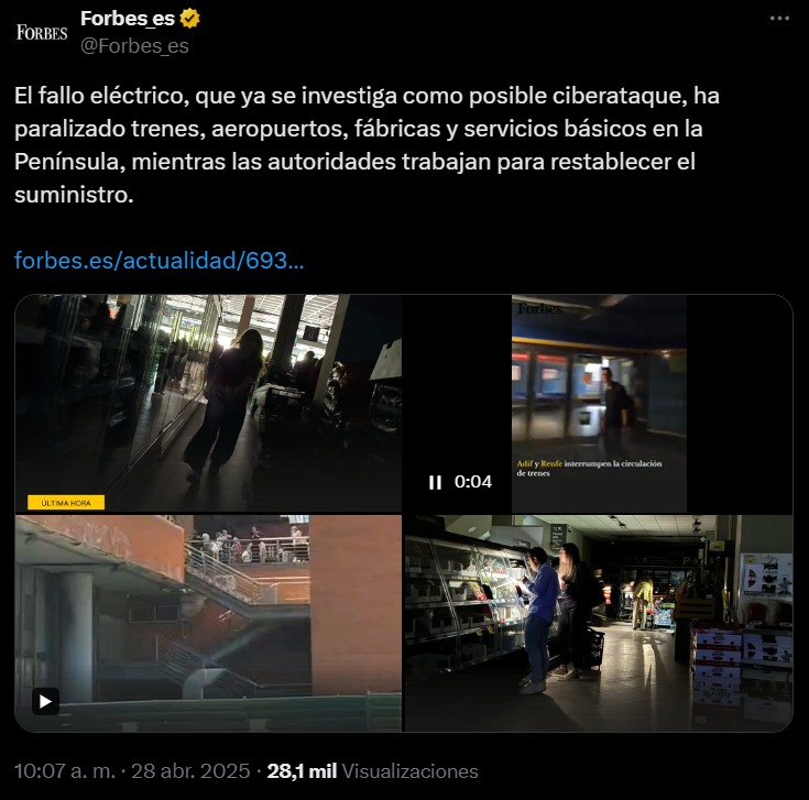 apagon en españa, portugal y francia