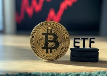 moneda de bitcoin y gráfico bursátil de fondo