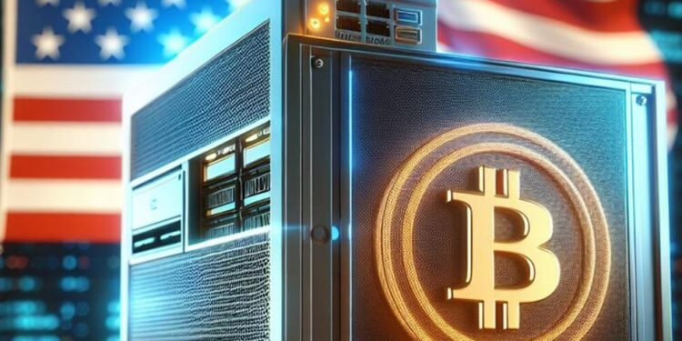 Imagen generada por la IA Designer sobre un nodo de Bitcoin en EE. UU.