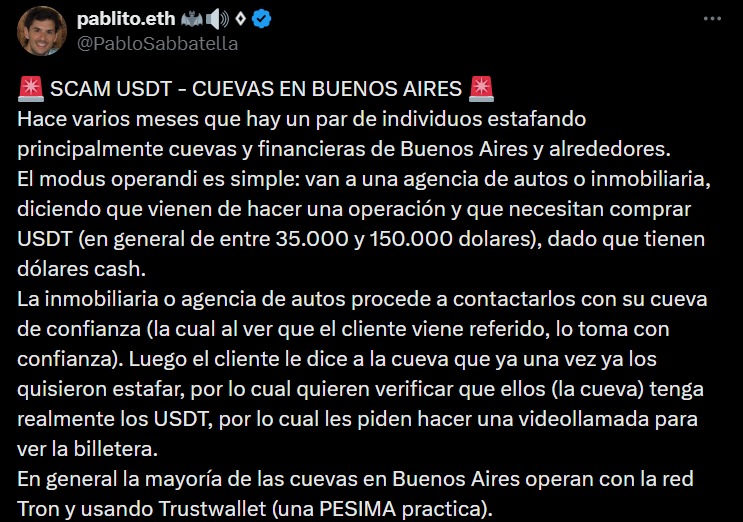 estafas usdt cuevas argentinas