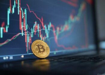 moneda de bitcoin con un gráfico de fondo.