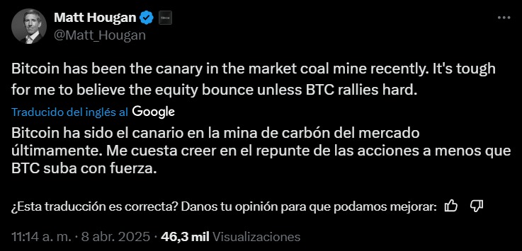 Matt Hougan, de Bitwise, da su perspectiva sobre como bitcoin está resistiendo las turbulencias arancelarias
