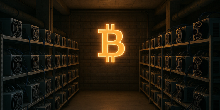 una granja de minería ilegal de Bitcoin.