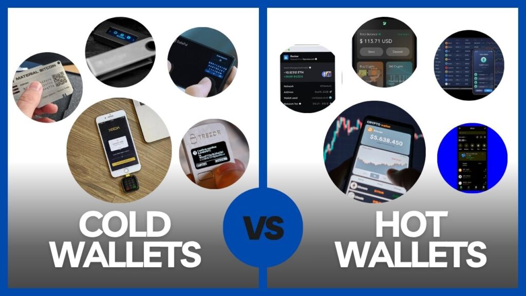 Cuadro comparativo entre cold wallets y hot wallets