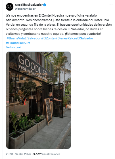 Una nueva oficina de una nueva de empresa de bitcoin abre sus puertas en El Salvador.