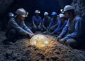 Un grupo de mineros compitiendo por extraer una moneda de BTC.