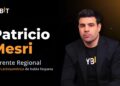 fotografía de Patricio Mesri junto a su nombre y cargo como nuevo geerente regional para latinoamérica de habla hispana del exchange Bybit