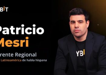 fotografía de Patricio Mesri junto a su nombre y cargo como nuevo geerente regional para latinoamérica de habla hispana del exchange Bybit