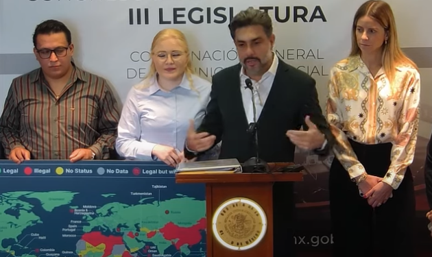 Diputado Jesús Sesma presentando iniciativa para regular las criptomonedas en México.