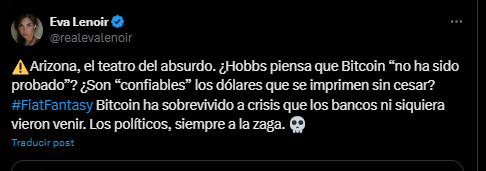 La comunidad opina sobre el veto a la ley Bitcoin en Arizona.