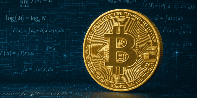 Una moneda de bitcoin siendo construida por muchos desarrolladores.