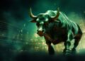 Un toro digital en color verde.