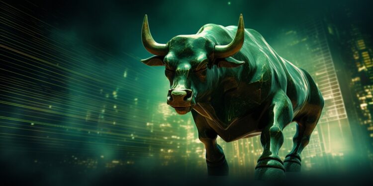 Un toro digital en color verde.