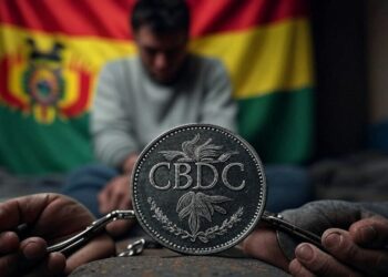 Imagen de la IA Grok sobre una CBDC en Bolivia que restringe las libertades.