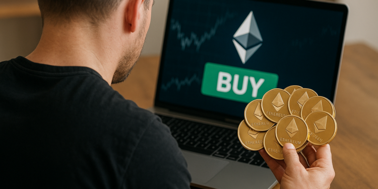 Persona comprando ethereum