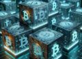 Bloques de la red Bitcoin siendo procesados.