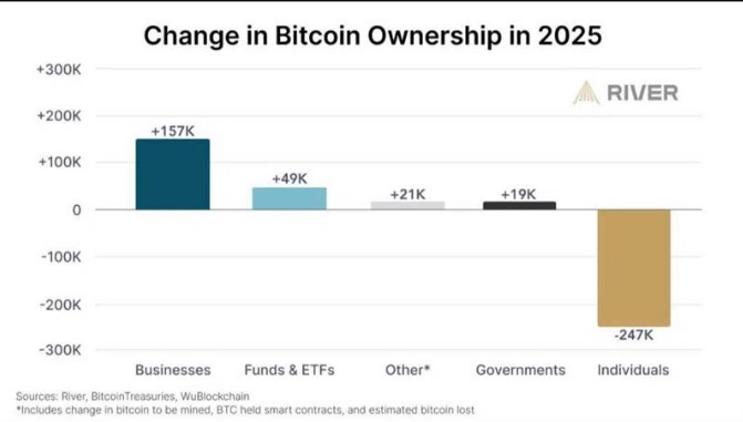 Gráfico sobre el cambio de dueños de bitcoin
