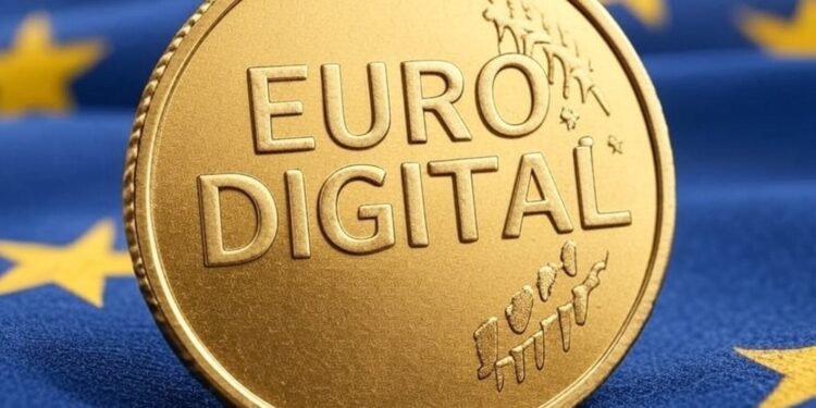 Imagen de IA Grok de un euro digital.