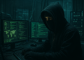 Un hacker operando desde un laboratorio oculto.
