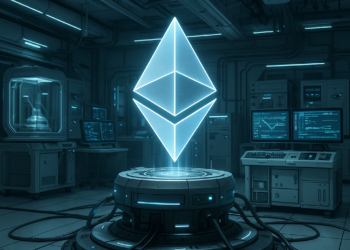 Una criptomoneda de Ethereum en un laboratorio.