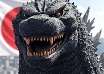 Un dinosaurio mutante muestra los dientes.