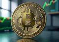 Imagen de la IA Grok acerca de bitcoin y gráficas de precio.