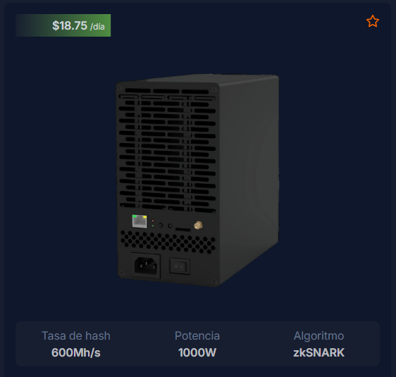 ASIC de IceRiver para la criptomoneda ALEO.