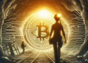 Mineros de Bitcoin trabajando en una cueva minera.