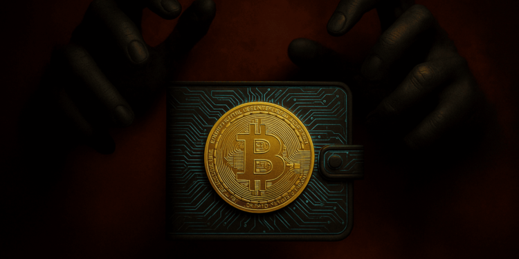 Una wallet de BTC siendo atacada por un hacker.