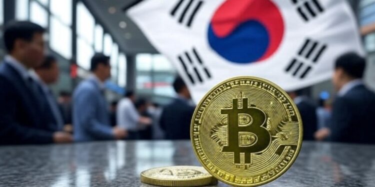 Bitcoin en la bolsa de valores de Corea del Sur.