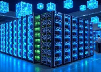 una instalación de minería de Bitcoin.