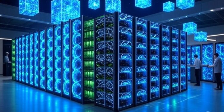 una instalación de minería de Bitcoin.