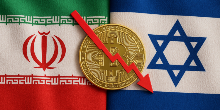 Cae el precio de bitcoin tras el ataque de Israel a Irán. Fuente: imagen generada mediante Dall-E, por CriptoNoticias.
