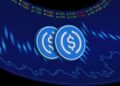 Dos monedas de USDC.
