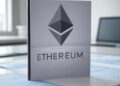 Un libro de Ethereum apoyado sobre una mesa.