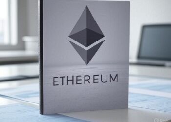 Un libro de Ethereum apoyado sobre una mesa.