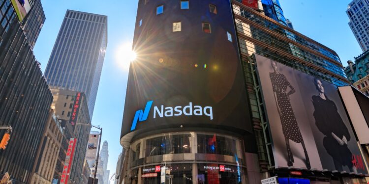 Publicidad de NASDAQ en Nueva York.