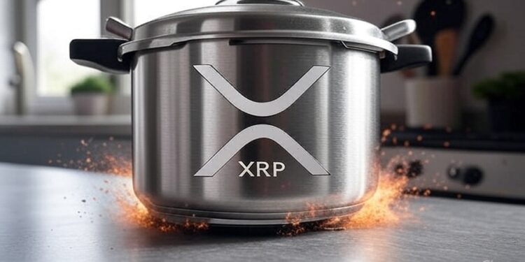 Una olla a presión con el ícono de XRP.